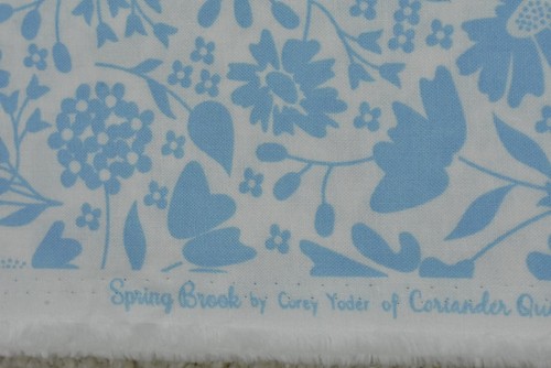 By 1/2 Yd, Blue Floral on White Quilt Cotton, Moda, Corey Yoder, Coriander, V378 - Picture 5 of 9