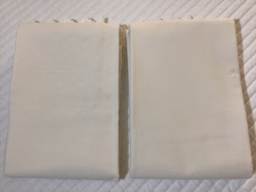 JC Penney Home Embroidered Lace 100% Egyptian Cotton King Pillowcases SET/2 NEW - Picture 2 of 7