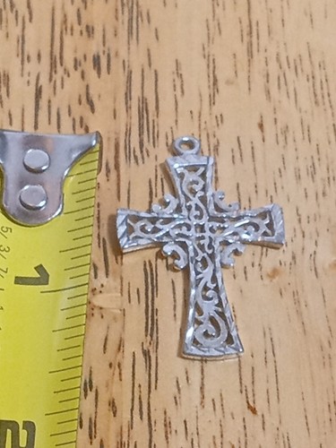 Vintage Sterling Silber 925 Kreuz schöner Anhänger - Bild 15 von 15