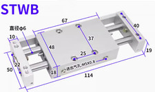 NEW 1pc STWB 10*25S  Double axis slide cylinder