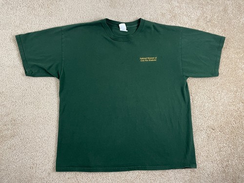 Vintage Gildan T-Shirt Herren XXL National Museum of Civil War Medicine grün