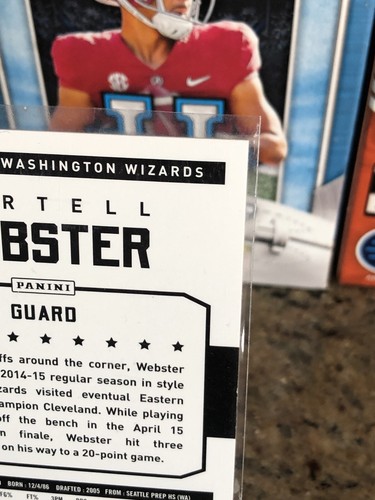 2015-16 Panini NBA Hoops Artist Proof /99 Martell Webster 154 Washington Wizards - Picture 14 of 14