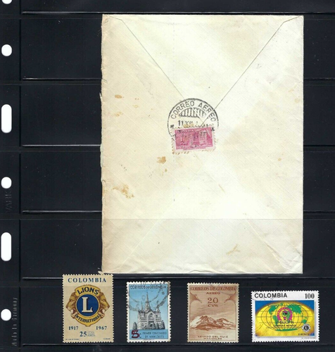 ''LIONS CLUB''. MANIZALES.- Cover to CHICAGO U.S. 50s + 4 STAMPS USED - Picture 2 of 3