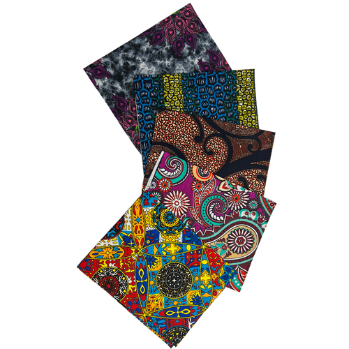 African Fabric Patchwork Quilting Ankara Wax Print Fat Quarter Bundles Cotton UK - Picture 300 of 387