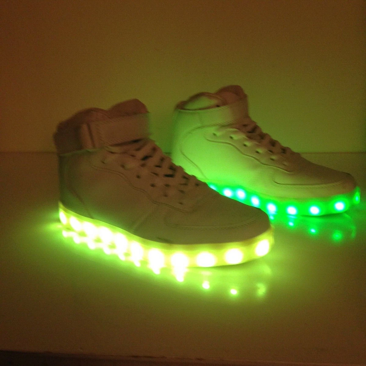 White high top light up shoes 2025