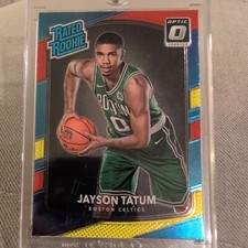 2017-18 Panini Donruss Optic - Rated Rookie Red & Yellow #198 Jayson Tatum (RC)