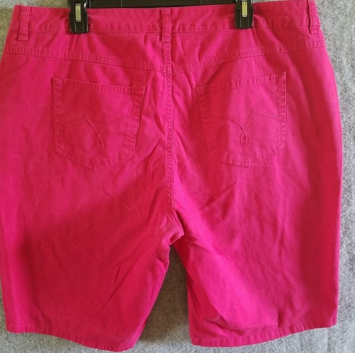 Just My Size JMS Shorts Jeans Women 20W 39×12 Pink Stretch Elastic Casual #723 - Picture 6 of 11
