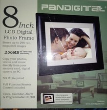 Pandigital 8 In LCD Digital Photo Frame 256 Mb Storage Open Box Missing Usb...