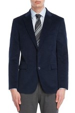  295 TOMMY HILFIGER Mens Cobalt Modern Fit Corduroy Blazer Jacket 36S yja1024