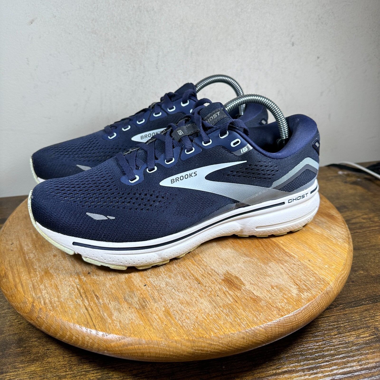 Brooks Ghost 15 Blue White Lace Up Athletic Shoes 1203801B450 Women's Size 10 B image 3