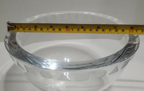 SASAKI WARD BENNETT SENGAI CLEAR CRYSTAL BOWL 8 3/4" VERY GOOD CONDITION - Picture 7 of 10