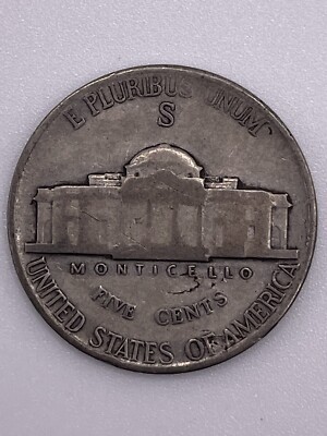 1943 S Jefferson Nickel Lamination Error Obverse VF | eBay