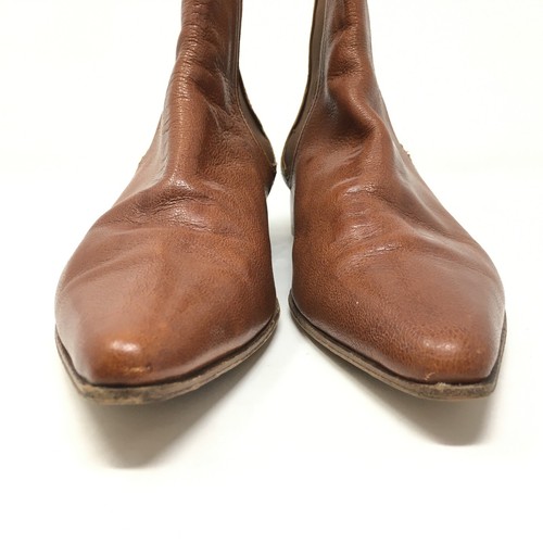 Furla Grace Chelsea Boots Booties Shoes Womens Size 9 US 40 EU Brown Leather - Picture 9 of 11