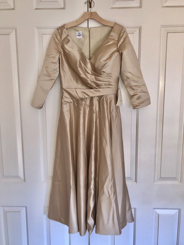 Bride Dress Size 10 Khaki Satin 