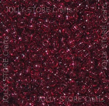 500 Transparent Mauve 9x6mm Pony Beads made in USA school crafts hair jewelry