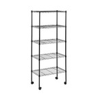 5-Tier Storage Shelves Adjustable Heavy Duty Wire Metal Shelving Unit