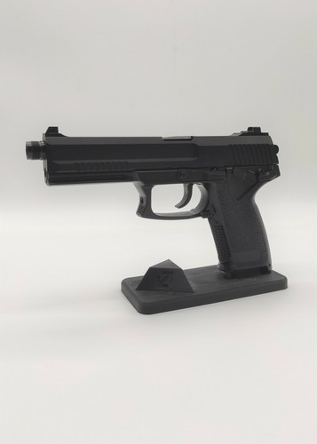 ESOSYSTEM3D DISPLAY STAND PISTOL FOR MK23 MARUI SSX23 ESC23 BLACK BK AIRSOFT - Picture 1 of 3