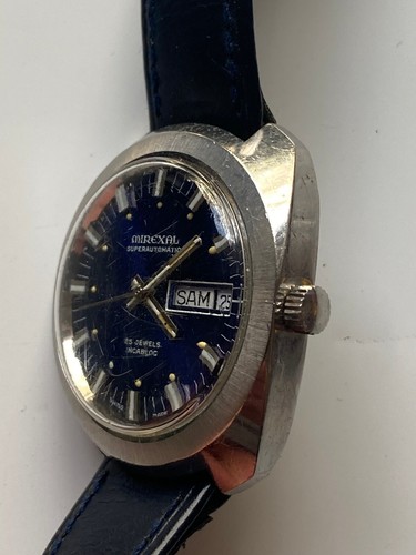 Mirexal Superautomatic - 25 Jewels - seltene Herren Armbanduhr - Werk läuft - Bild 3 von 4
