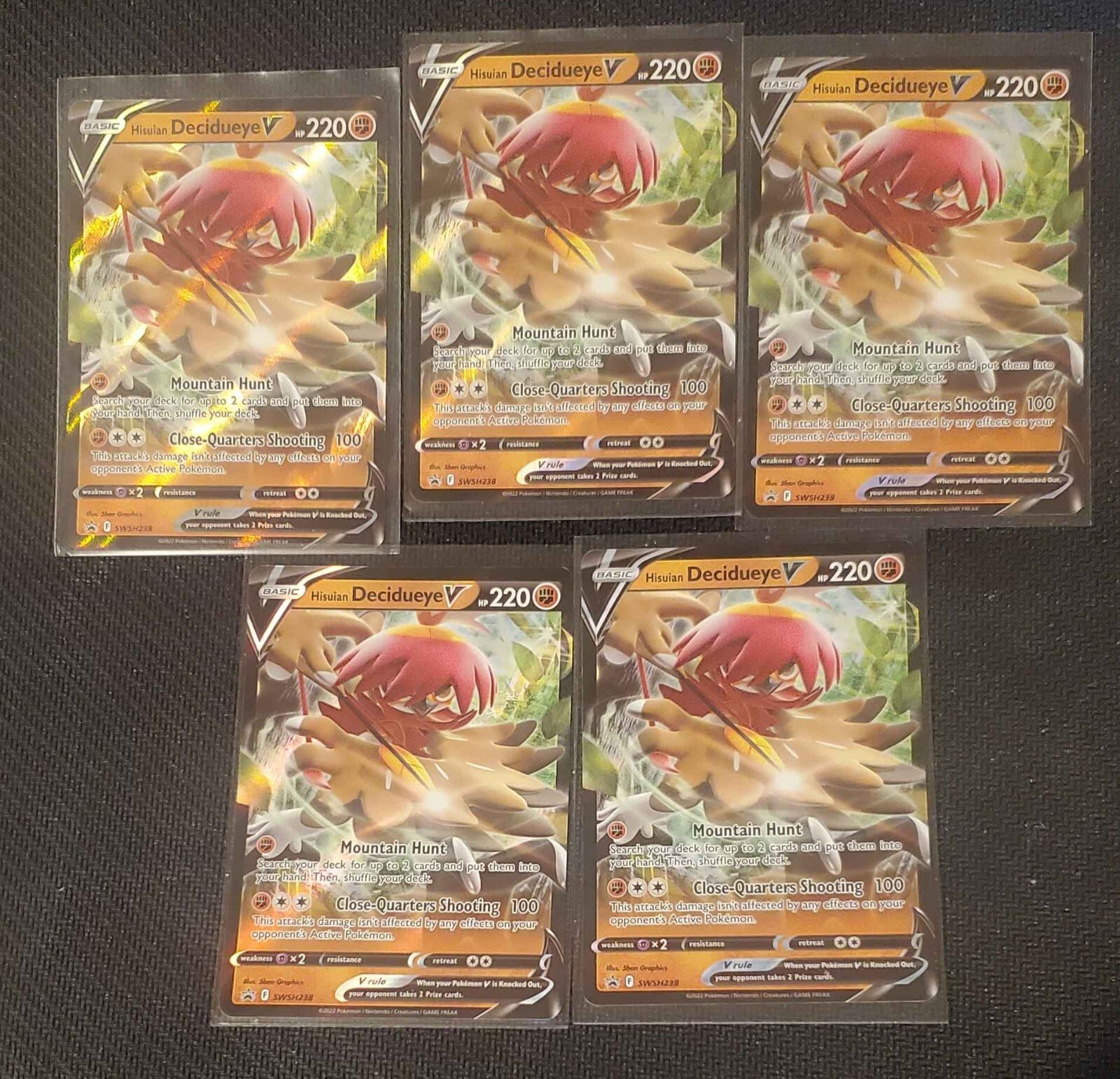 1x Hisuian Decidueye V - SWSH238 Sword & Shield  Promo NM Pokemon TCG