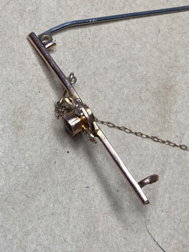 Gold Brooch. Garnet And Pearls Antique. Edwardian. - Picture 8 of 10