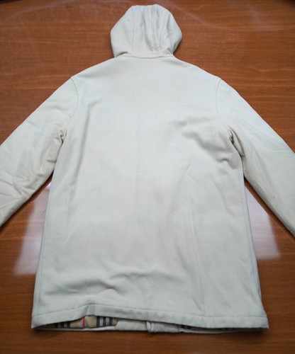 Vintage BURBERRY Duffle Coat Hooded winter Coat Nova Check Kids BOY Wool Size 18 - Picture 17 of 17