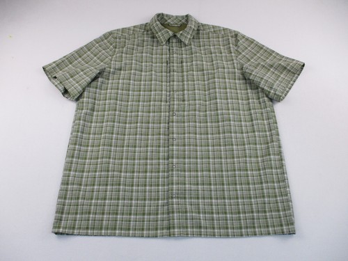 5.11 Tactical Series Shirt Mens Large Green Check Vented Hiking Pockets Outdoor