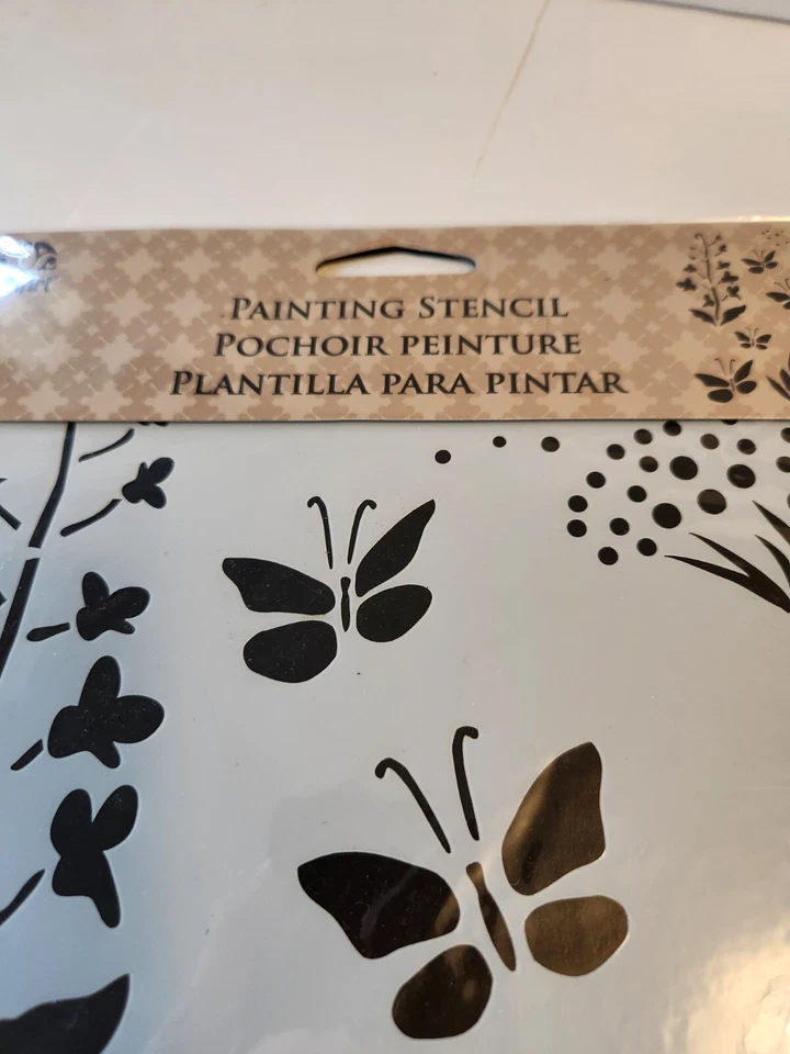 Plantillas reutilizables de flores silvestres y mariposas FolkArt de 1 pieza 8 1/2" x 9 1/2" nuevas Foto 2 de 4