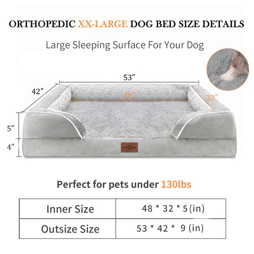 Jumbo Dog Bed Memory Foam Orthopedic Dog Bed Large Dogs Pet Calming Bed Dog Nest - Picture 36 of 92
