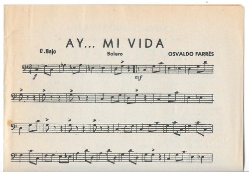 QUE TIENES TU ! & AY...MI VIDA..! Osvaldo FARRÉS C. BAJO 1948 Édit. FRANCIS DAY - Picture 3 of 3