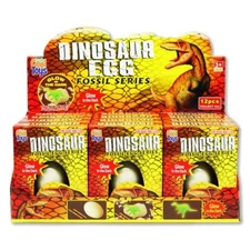 WHOLESALE PACK of 12 - Dinosaur Egg Dig Digging Fossil Series Kit GITD Glow Dark