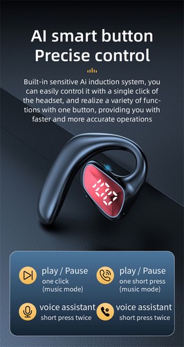 Wireless Sport Earphone Single Bluetooth Earbud Open Ear Headset with Microphone - 第 4/14 張圖片