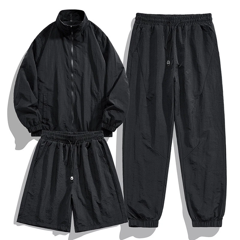 Men Fishing Clothing Sun Protection Zip Jacket Long Sleeve Tee Tops Shorts Pants - Image 4 of 4