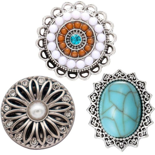 Joyería a Presión 3 Botones Vintage 18MM, Se Adapta a Pulseras a Presión, Collares - Imagen 13 de 13