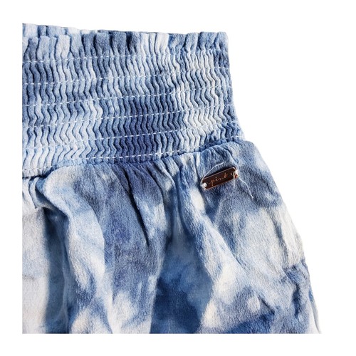 Pantalones Cortos ROSA Victoria's Secret Para Mujer Talla Pequeña Azul Tie Dye Cintura Elástica - Imagen 5 de 7