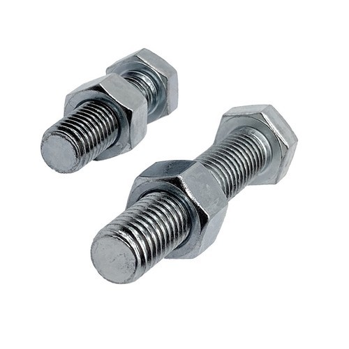 M18 x 110mm Hex Set Screw Bolt & Nut Metric Coarse 2.5p HT Class 8.8 Zinc - Picture 3 of 5