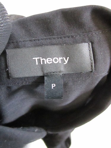 Theory Shirt Dress Womens Petite Black Wool Wrap * - Picture 3 of 12