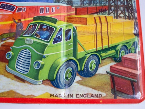 Water Colour Paint Box Watercolor Made in England Page Of London Boat Train Etc - Picture 14 of 15