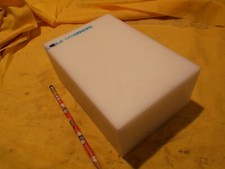 WHITE DELRIN BAR machinable plastic flat stock acetal 3" x 5" x 7-1/4"