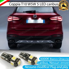COPPIA LUCI TARGA A 5 LED PER MG HS EHS T10 W5W CANBUS NUOVO MODELLO
