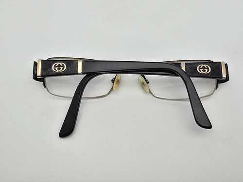 Gucci GG2878 65Z Gloss Black Semi-Rimless Eyeglasses Frame Italy 52-17-135 - Picture 11 of 15