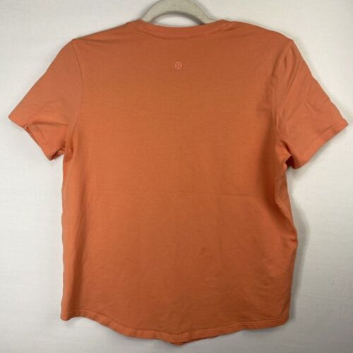 Lululemon Love Tee V-Ausschnitt T-Shirt Kurzarm Orange Größe 6 Yoga 6053 - Bild 2 von 10
