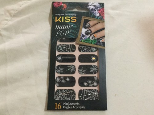 Kiss mani pop 16 nail decals 78885 new Halloween webs nail accents  - Picture 6 of 6