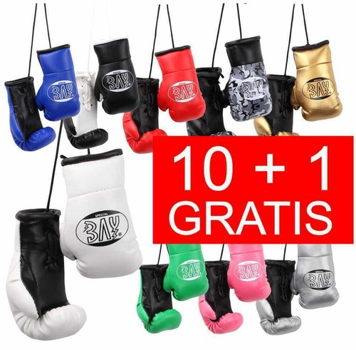 10 + 1 Mini Boxhandschuhe Autospiegel Miniboxhandschuhe Anhänger Auto Spiegel - Bild 1 von 25
