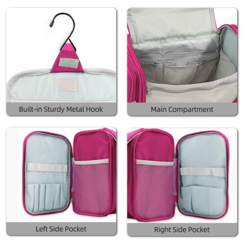 Large Capacity Waterproof Toiletry Bag for Women Hanging Toiletry Organizer 1... - Picture 4 of 8