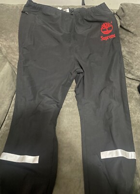 パンツ Supreme Timberland Taping Track Pant S SUPREME x TIMBERLAND REFLECTIVE TAPING TRACK PANTS BLACK SIZE XL
