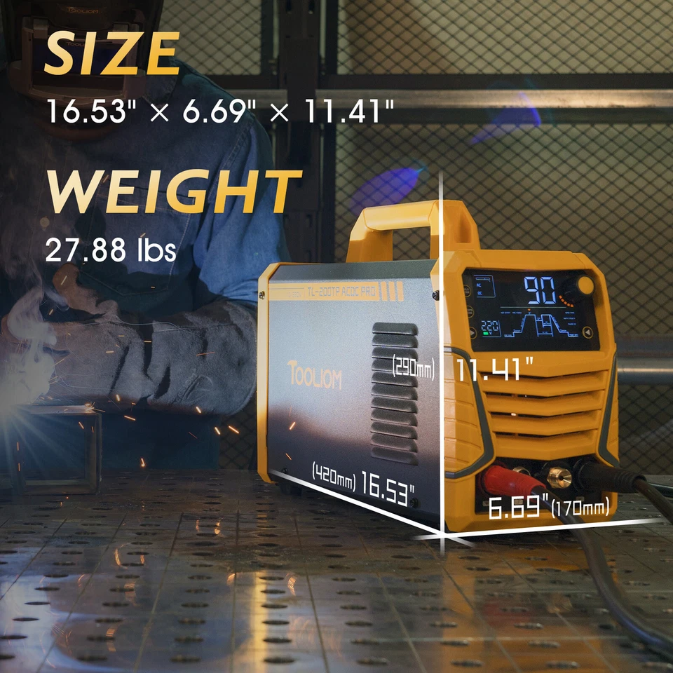 Soldador TIG 200A AC/DC con Pulso 110V/220V Aluminio Soldador Inversor IGBT. Foto 2 de 4