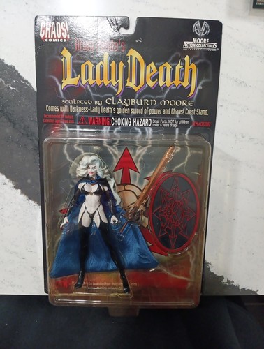 Caos 1997! Personaggio fumetto Brian Pulido's Lady Death 6" spedizione gratuita! Sigillato T402
