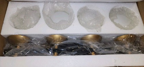 Anicompa 4 Light Vanity Bar Black And Gold With Frosted Globes G9 Base - Picture 4 of 8