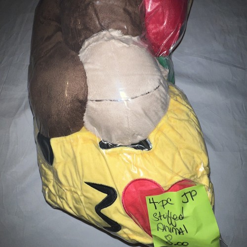 Stuffed Animal 4 Pc Bundle - ninja turtle Raphael, Angry Birds, emoji, bear neck - Picture 19 of 19
