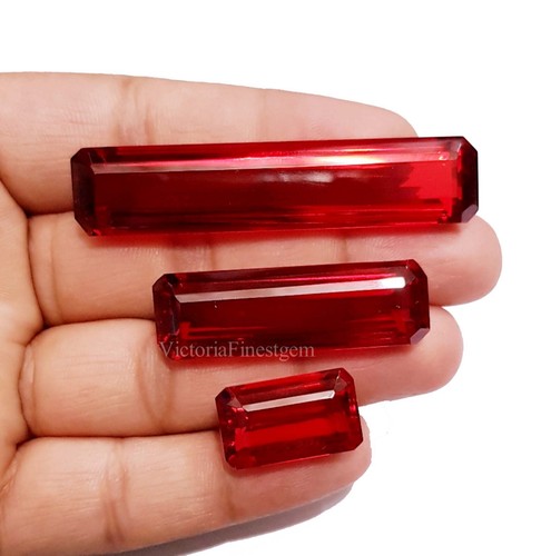 Ciondolo Pietra Gemma Sciusa 130 Ct 3 PZ Forma Topazio Rosso Colore Rosso - Foto 6 di 7